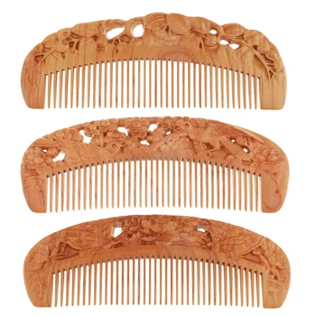 3pcs Vintage Hand Carved Peach Wood Hair Comb Anti Static Hair Care Brush Hair Styling Accessories for Unisex Birthday Gift
3pcs Vintage Hand Carved Peach Wood Hair Comb Anti Static Hair Care Brush Hair Styling Accessories for Unisex Birthday Gift