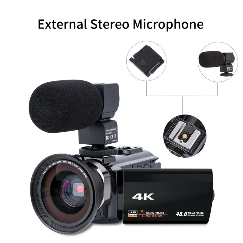 ABKT-Video Camera Camcorder 4K Ultra Hd Digital Wifi Camera 48.0Mp(Interpolation) 3.0 Inch Press Screen 16X Digital Zoom Recorde
ABKT-Video Camera Camcorder 4K Ultra Hd Digital Wifi Camera 48.0Mp(Interpolation) 3.0 Inch Press Screen 16X Digital Zoom Recorde