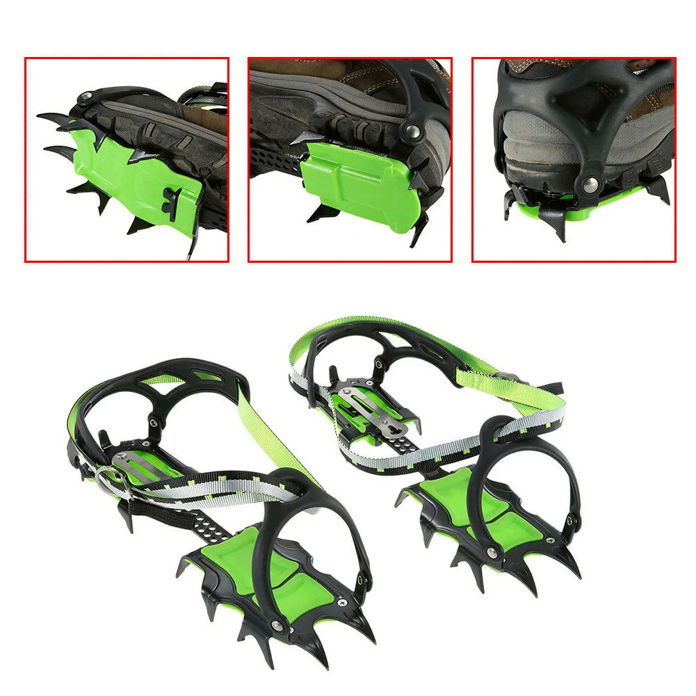 14 Teeth Claws Crampons Shoes Non slip Cover Ice Gripper Outdoor Ski Ice Snow Grips Hiking Climbing Equipment
14 Teeth Claws Crampons Shoes Non slip Cover Ice Gripper Outdoor Ski Ice Snow Grips Hiking Climbing Equipment