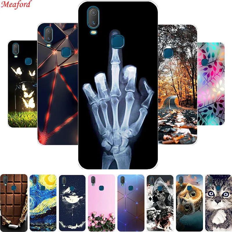 Чехол 6 35 дюйма для VIVO Y11 2019 чехол Y17 Y15 Y12 мягкий ТПУ телефона Vivo накладка y 11 Y91C