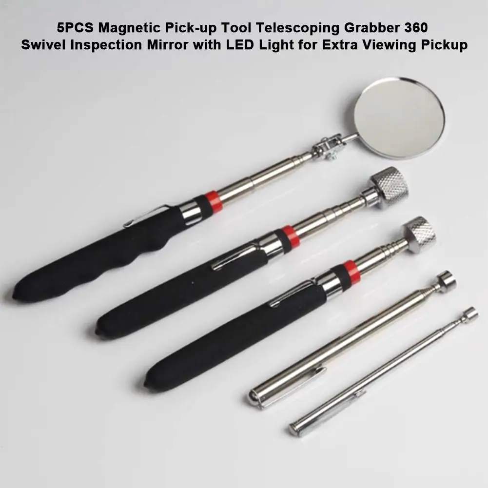 3 in 1 Magnetic Pick Up Tool & Inspection Mirror Set