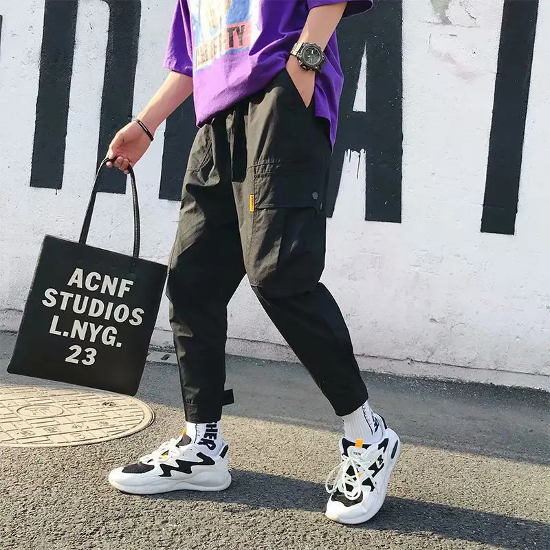 New Style Loose-Fit Velcro Capri Pants Beam Leg Popular Brand Summer Japanese-style Bib Overall Men's Thin Skinny Harem Pants
New Style Loose-Fit Velcro Capri Pants Beam Leg Popular Brand Summer Japanese-style Bib Overall Men's Thin Skinny Harem Pants