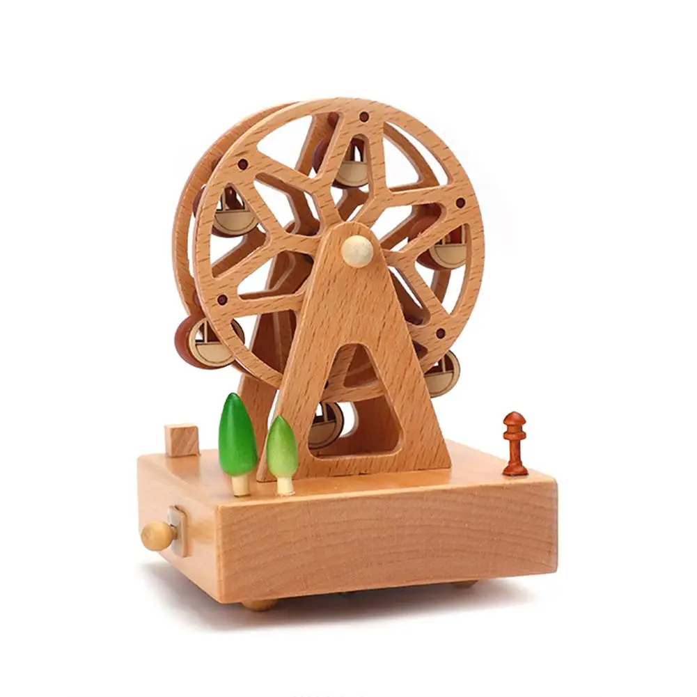Innovative Hand Crank Music Box Ferris Wheel & Birthday Cake Shaped Wooden Box Birthday Present Christmas Gift For Kids
Innovative Hand Crank Music Box Ferris Wheel & Birthday Cake Shaped Wooden Box Birthday Present Christmas Gift For Kids
