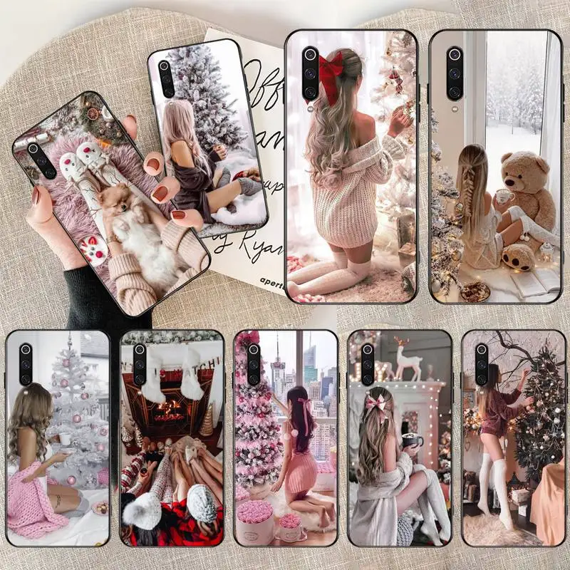 Чехол для телефона Vogue Christmas girl Xiaomi Mi Note 10 Lite 9T Pro xiaomi CC9 9SE | Мобильные телефоны и