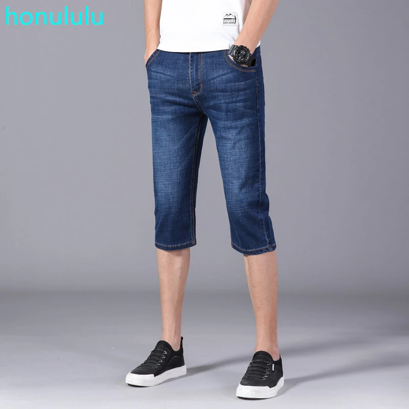 Super thin 7-point jeans in summer men's slim fit elastic 5-point Jeans Shorts men's loose casual pants can wear 100kg
Super thin 7-point jeans in summer men's slim fit elastic 5-point Jeans Shorts men's loose casual pants can wear 100kg