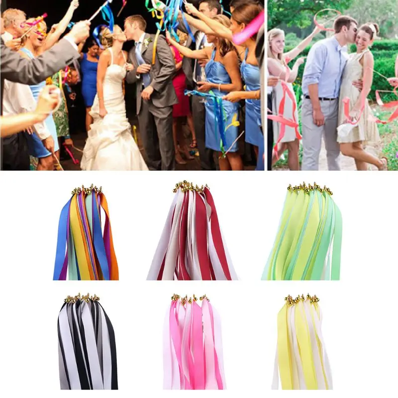 10pcs Twirling Ribbon Wands Colorful Streamers Wedding Party Favor Sticks with Bell for Bride Groom Guest
10pcs Twirling Ribbon Wands Colorful Streamers Wedding Party Favor Sticks with Bell for Bride Groom Guest