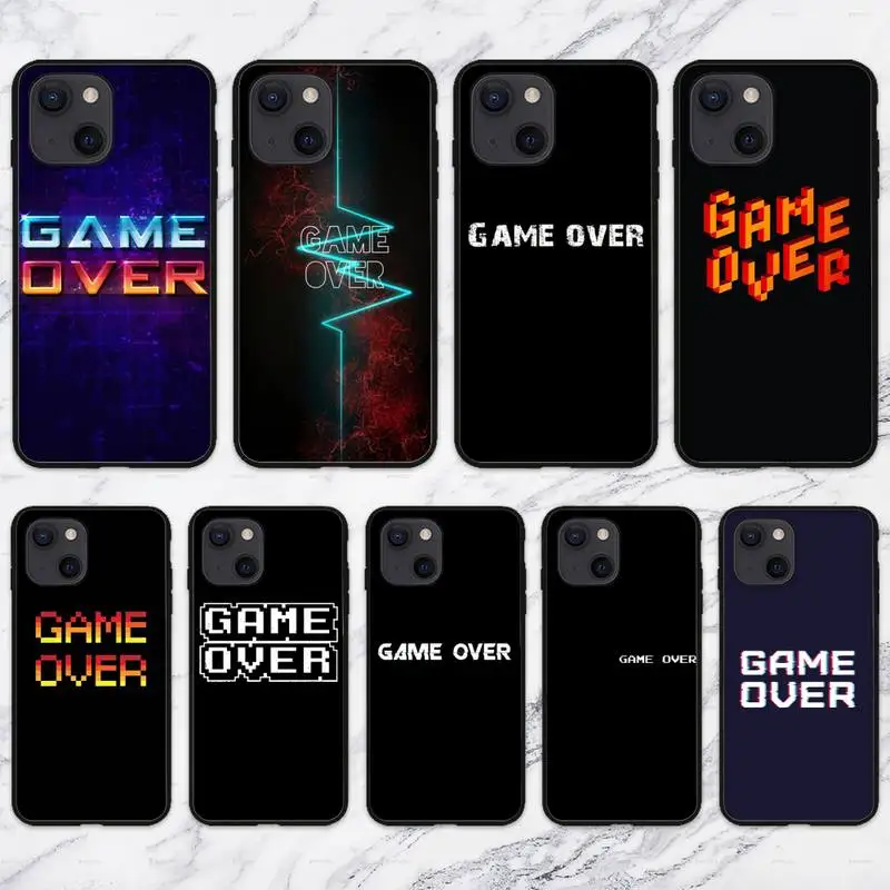 Чехол для телефона с рисунком Game Over iPhone 11 12 Mini 13 Pro XS Max X 8 7 6s Plus 5 SE XR | Мобильные