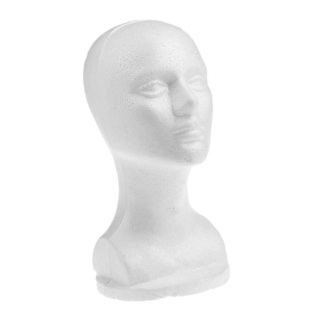12'' Female Foam Mannequin Manikin Head Model Wig Glasses Store Window Display Stand-White 12'' Female Foam Mannequin Manikin Head Model Wig Glasses Store Window Display Stand-White