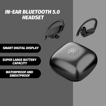 Led Display Bluetooth 5.0 Wireless Earphone Noise Reduction Earbuds Sport ear hook sports Headset Water proof Headphones
Led Display Bluetooth 5.0 Wireless Earphone Noise Reduction Earbuds Sport ear hook sports Headset Water proof Headphones