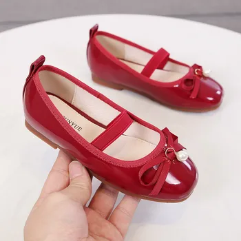 Spring Girls Shoes Bowknot Pearl Children Shoes Princess Dancing Shoes Wedding Party Kids Leather Shoes Solid Color Moccasins
Spring Girls Shoes Bowknot Pearl Children Shoes Princess Dancing Shoes Wedding Party Kids Leather Shoes Solid Color Moccasins