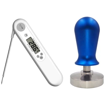 1 Pcs 51Mm Espresso Coffee Bean Press Tamper & 1 Pcs Digital Meat Thermometer, Food Thermometer with Backlight LCD
1 Pcs 51Mm Espresso Coffee Bean Press Tamper & 1 Pcs Digital Meat Thermometer, Food Thermometer with Backlight LCD