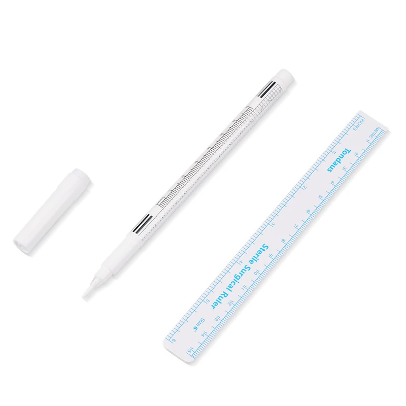 Permanent Makeup Body Art Supply Tattoo Marker Pen with Eyebrow Ruler Measuring Tool Microblading Accessories Surgical Skin Pen
Permanent Makeup Body Art Supply Tattoo Marker Pen with Eyebrow Ruler Measuring Tool Microblading Accessories Surgical Skin Pen