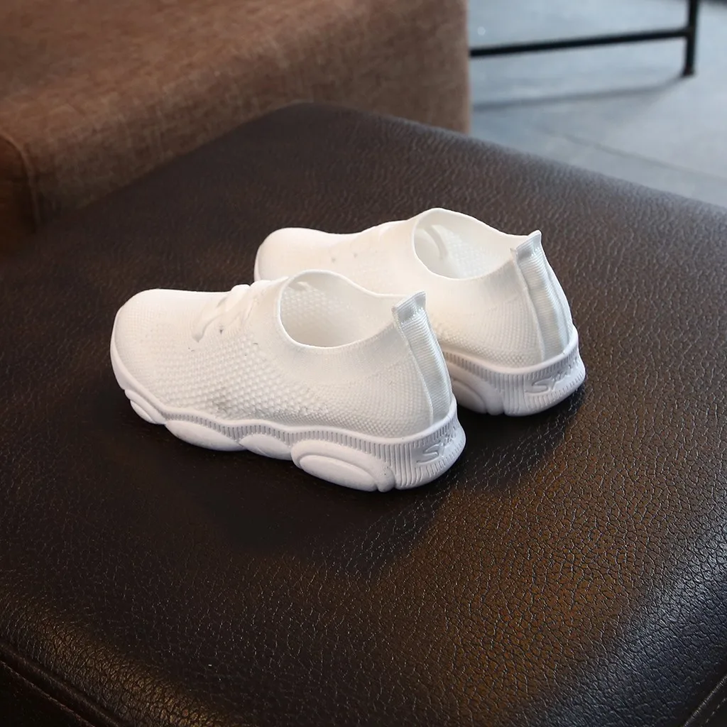 Apparel - Baby Sneakers Fashion Children Flat Shoes Infant Kids Baby Girls Boys Solid Stretch Mesh Sport Run Sneakers Shoes