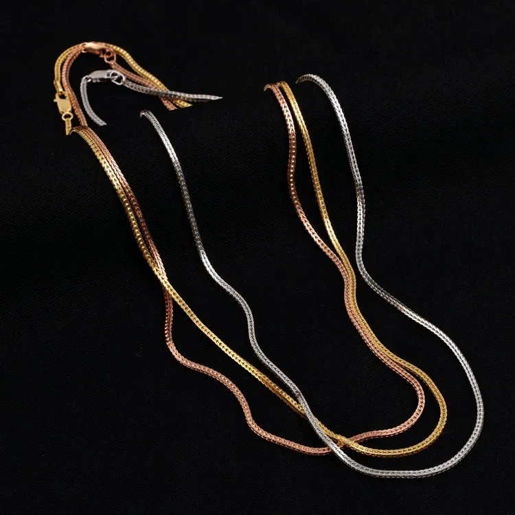 925 Sterling Silver Chopin Chain Platinum Rose Gold Color Long 40, 45, 50, 55, 60, 65, 70, 80cm Wide 1.6mm Men Women Necklace 3 Mallzona H45f775d68a4c4a37a6ec1b5ef5a8dea5s 925 Sterling Silver Chopin Chain Platinum Rose Gold Color Long 40, 45, 50, 55, 60, 65, 70, 80cm Wide 1.6mm Men Women Necklace Mallzona