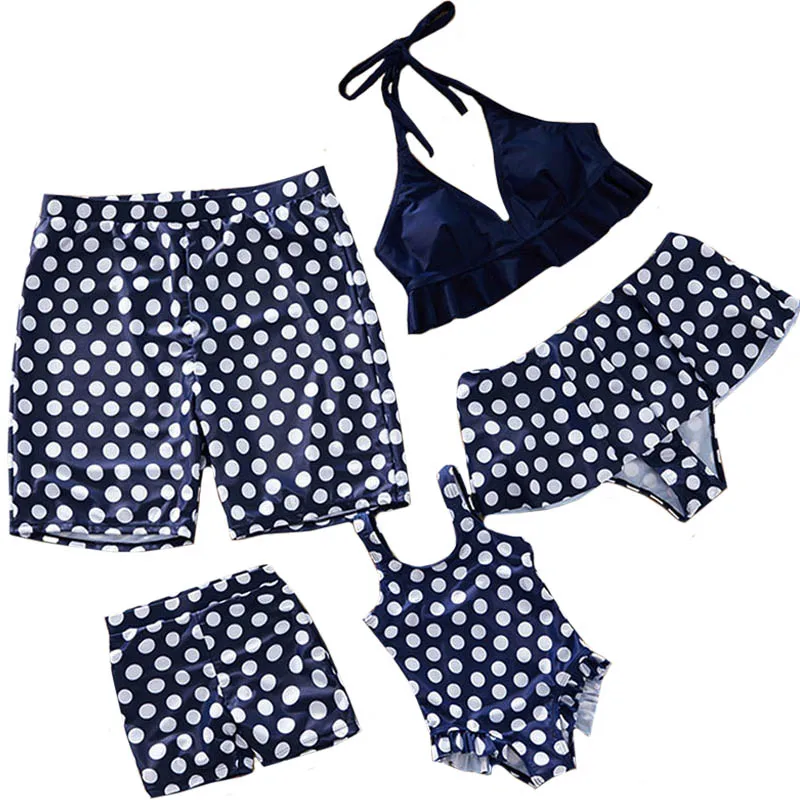 Family Look Matching Swimsuit Mother Daughter Dots Bikini Swimsuit Men Boys Beach Shorts Family Matching Clothes
Family Look Matching Swimsuit Mother Daughter Dots Bikini Swimsuit Men Boys Beach Shorts Family Matching Clothes