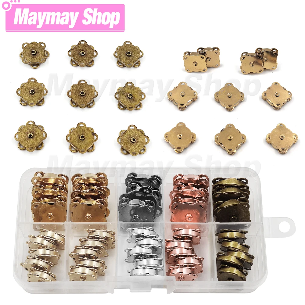 20sets/lot Magnet Buckle Metal Snap Fasteners Wallet Bags Buttons Sewing Garment Accessories Materials Buckle With Box 10mm-18mm
20sets/lot Magnet Buckle Metal Snap Fasteners Wallet Bags Buttons Sewing Garment Accessories Materials Buckle With Box 10mm-18mm