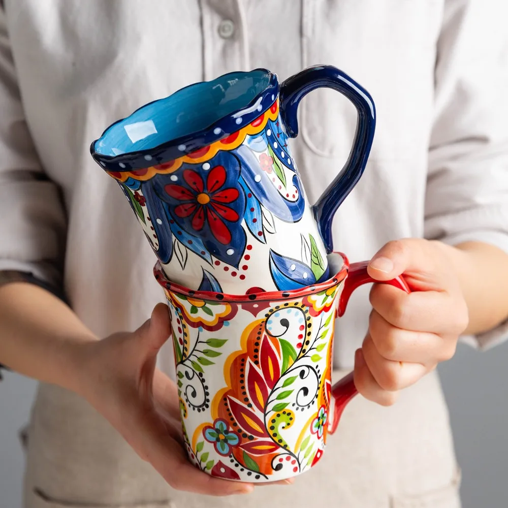 Waliicorners Ceramic Mugs Hand Painted Large Coffee Cups 500ml Kitchen Office Table Drinkware Personalized Mug Waliicorners Home Decor 13 H45f89f7eef1a408d9d7aca4f6a67c15dN