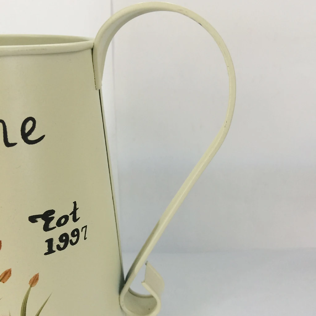 Country Style Metal Vase Flower Pot Jug Holder Wedding Centre Piece WELCOME Country Style Metal Vase Flower Pot Jug Holder Wedding Centre Piece WELCOME