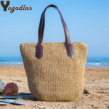 Summer Beach Bags For Women Vintage Handmade Rattan Shoulder Bags Large Capacity Straw Bag Bohemian Casual Quality Woven Handbag
Summer Beach Bags For Women Vintage Handmade Rattan Shoulder Bags Large Capacity Straw Bag Bohemian Casual Quality Woven Handbag