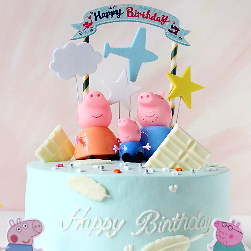 Peppa Pig Theme Birthday Party Cake Decoration Cartoon Animals Cake Flags Children's Party Baking Decoration Supplies Gifts
Peppa Pig Theme Birthday Party Cake Decoration Cartoon Animals Cake Flags Children's Party Baking Decoration Supplies Gifts