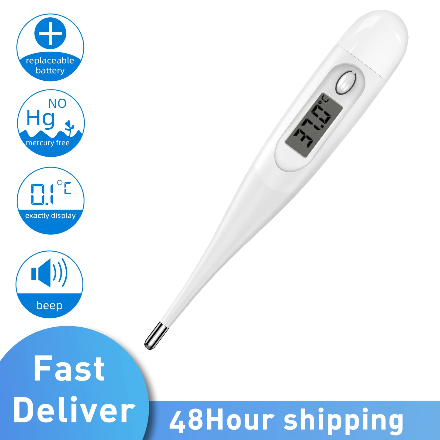 Child Adult Body Digital Soft Head LCD Thermometer Temperature Measurement USSP accuracy measure Easy To Carry 
Child Adult Body Digital Soft Head LCD Thermometer Temperature Measurement USSP accuracy measure Easy To Carry