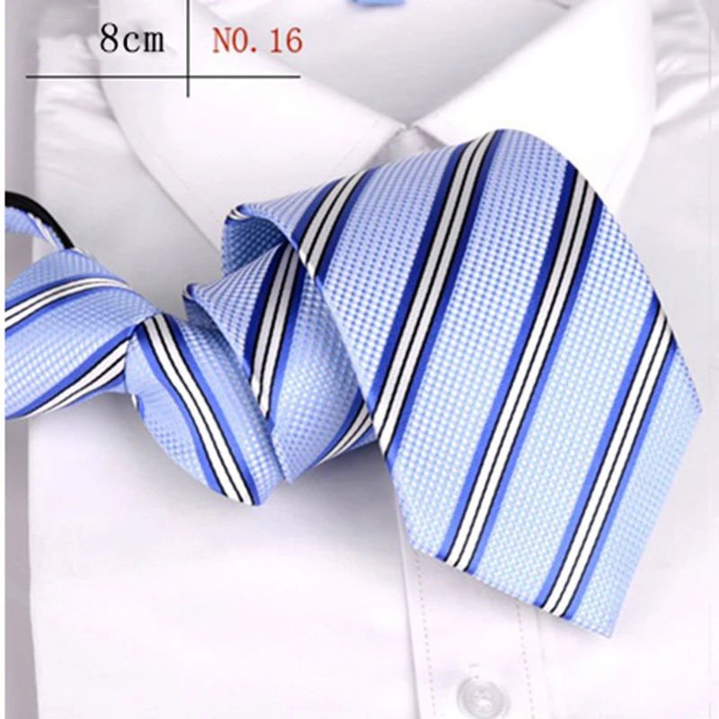 Фото Модные мужские галстуки 8 см Шелковый мужской галстук красный синий полосатый