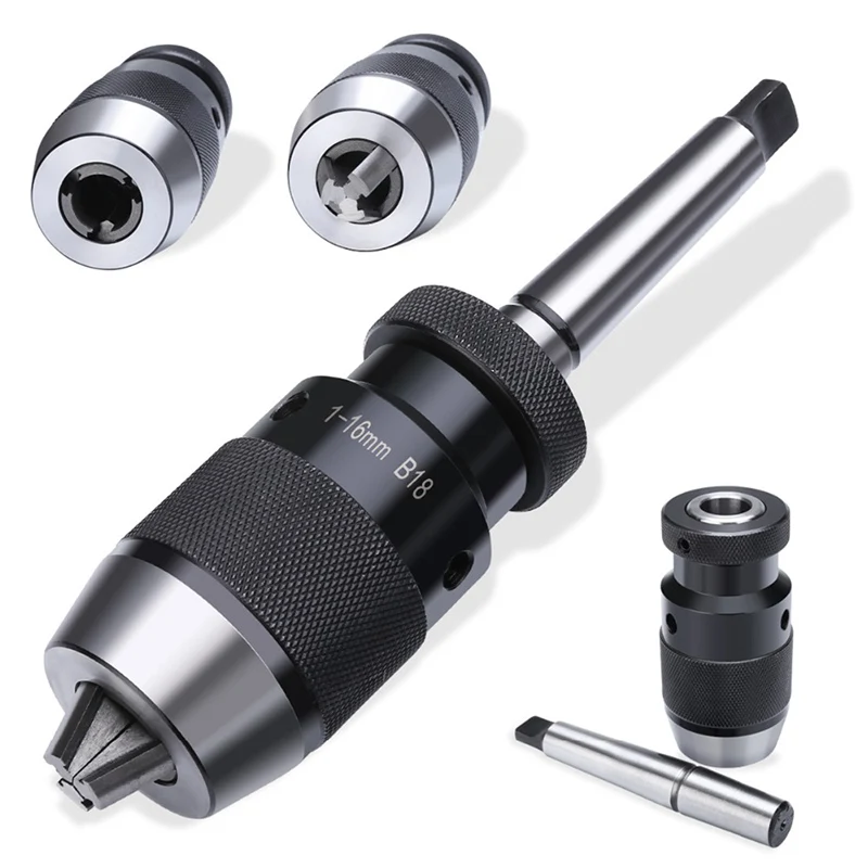 2pcs/Set B18 1-16mm Keyless Drill Chuck + MT2-B18 Arbor Thread For Lathe Drilling MK2 Mount
2pcs/Set B18 1-16mm Keyless Drill Chuck + MT2-B18 Arbor Thread For Lathe Drilling MK2 Mount