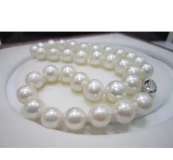 

Jewelry Free Shipping new Style Hot sale***Perfect 10-11mm 18inch AAA Natural White Akoya Pearls Necklace 14KGP Clasp Fashion We