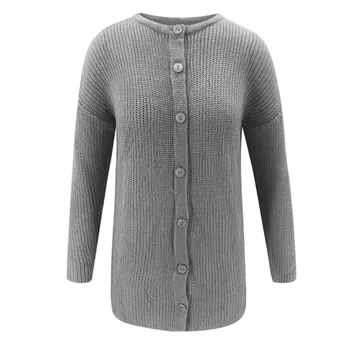 Women's Autumn and Winter Button Solid Color Knit Cardigan Long Sleeve Casual Warm Loose Sweater Jacket
Women's Autumn and Winter Button Solid Color Knit Cardigan Long Sleeve Casual Warm Loose Sweater Jacket