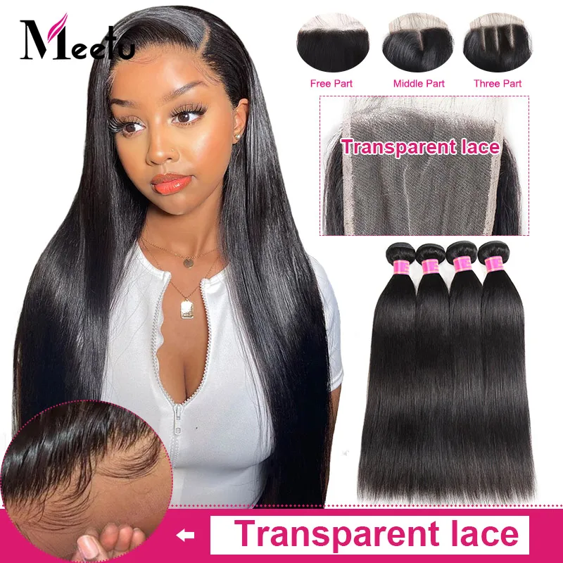 Indian Straight Hair Bundles with Closure Transparent Lace Closure with Bundles Meetu Non Remy Human Hair Bundles and closure
Indian Straight Hair Bundles with Closure Transparent Lace Closure with Bundles Meetu Non Remy Human Hair Bundles and closure
