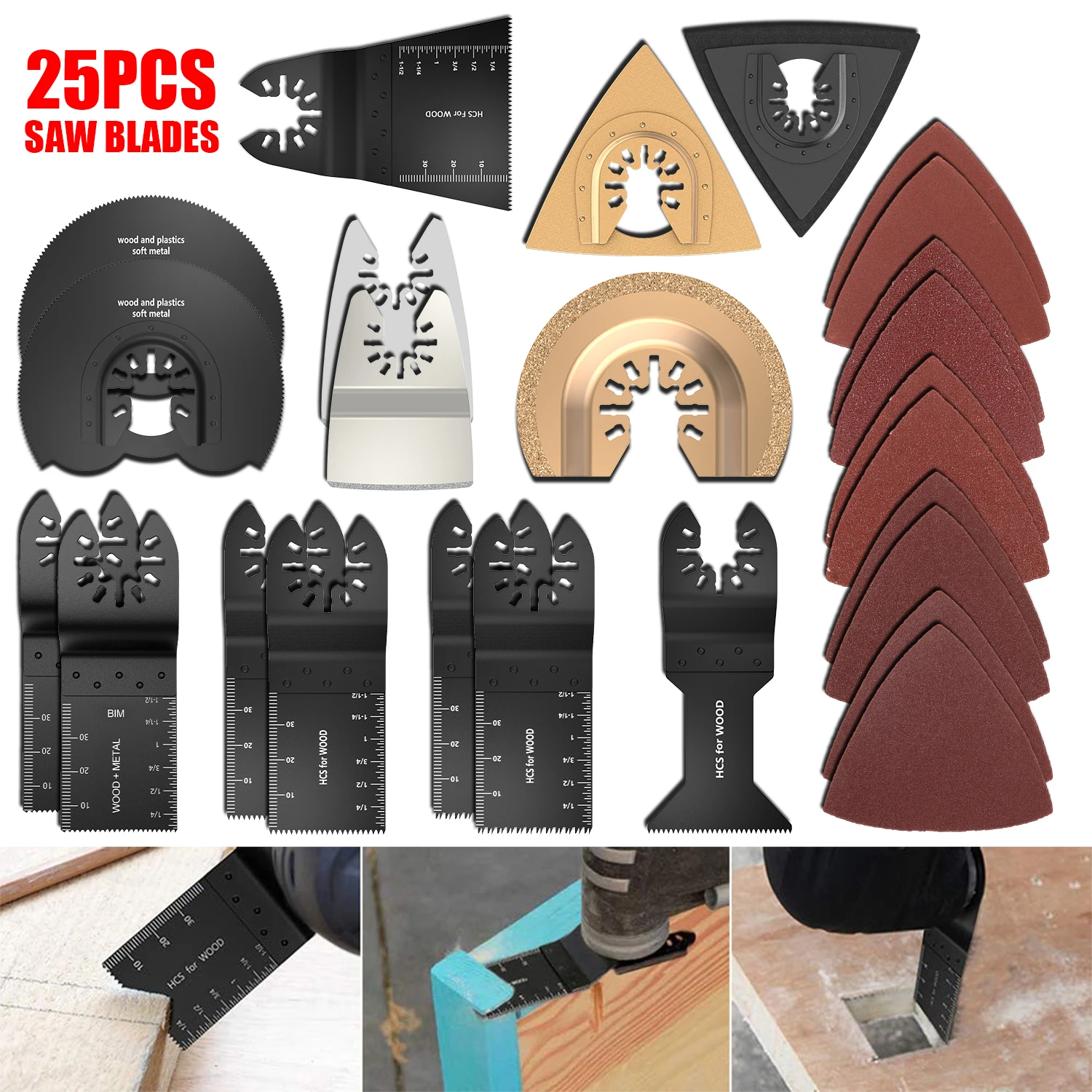 Popular 26pcs Oscillating Multi Tool Saw Blades For Renovator Power Tools as Fein Multimaster Dremel Electric tools Accessories
Popular 26pcs Oscillating Multi Tool Saw Blades For Renovator Power Tools as Fein Multimaster Dremel Electric tools Accessories