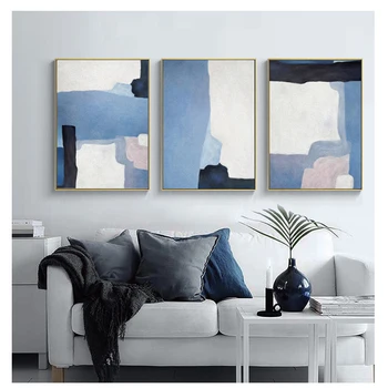 Abstract Modern Dreamy Color Canvas Oil Painting Fashion Blue White Poster and Print Wall Art Nordic Home Room Decoration 4-86 
Abstract Modern Dreamy Color Canvas Oil Painting Fashion Blue White Poster and Print Wall Art Nordic Home Room Decoration 4-86