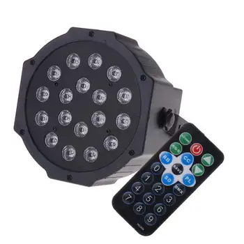 18-LED Red & Green & Blue Light Voice Control Parcan Projector Lamp with Remote Controller Black WWO66
18-LED Red & Green & Blue Light Voice Control Parcan Projector Lamp with Remote Controller Black WWO66