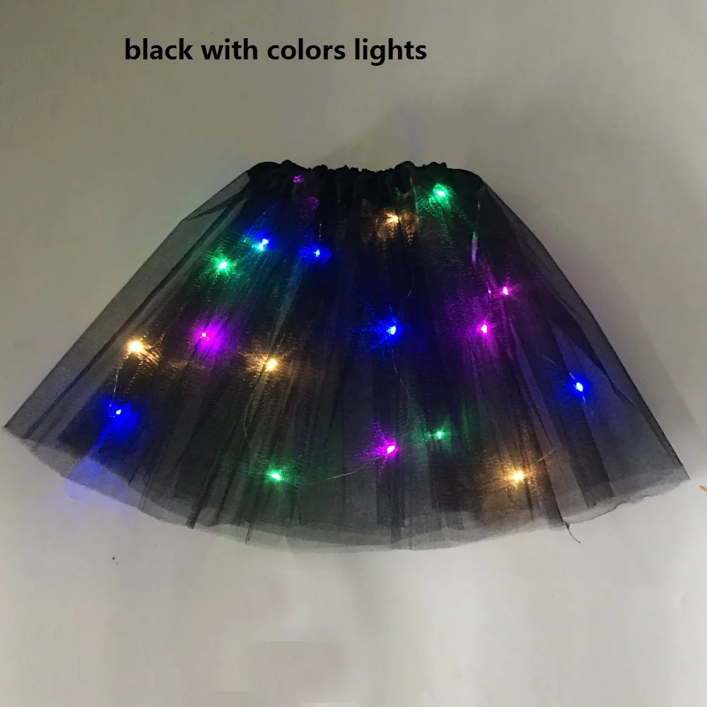 Детская светящаяся юбка пачка для девочек яркая балетная мини костюм неоновая