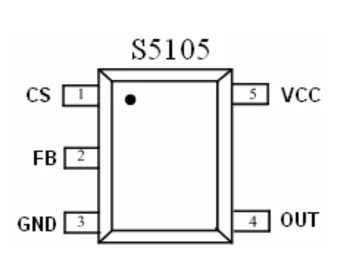S5105A MARKING:2AA** non isolated LED Driver IC adopts the patented zero current detection method and the critical quasi resona
S5105A MARKING:2AA** non isolated LED Driver IC adopts the patented zero current detection method and the critical quasi resona