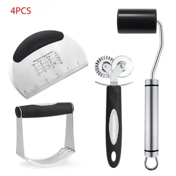 4pcs/set Stainless Steel Dough Pastry Cutter Blender Rolling Pin for Pizza Pasta
4pcs/set Stainless Steel Dough Pastry Cutter Blender Rolling Pin for Pizza Pasta