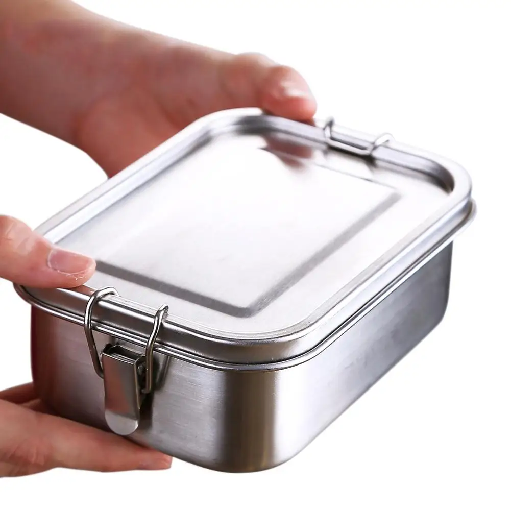 304 Stainless Steel Lunch Box Single Layer Adult Lunch Container Sealed Leakproof Rectangular Student Bento Box 800ml
304 Stainless Steel Lunch Box Single Layer Adult Lunch Container Sealed Leakproof Rectangular Student Bento Box 800ml