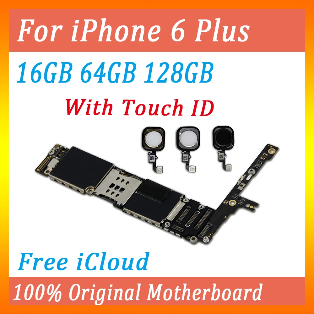 100% Original unlocked logic board For iphone 6 plus 6p motherboard with / without touch ID With full chips MB , No iCloud
100% Original unlocked logic board For iphone 6 plus 6p motherboard with / without touch ID With full chips MB , No iCloud