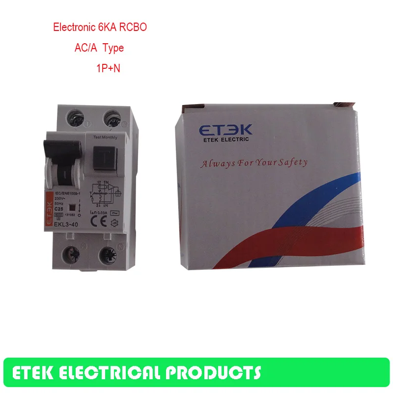 RCBO EKL3-40 1P+N C type 230V~ 50HZ/60HZ RCCB with Overcurrent Protection 6A 10A 16A 20A 25A 32A 40A
RCBO EKL3-40 1P+N C type 230V~ 50HZ/60HZ RCCB with Overcurrent Protection 6A 10A 16A 20A 25A 32A 40A