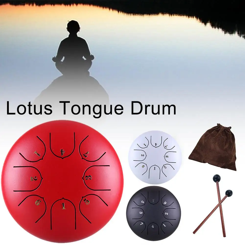 6-8 дюймовый барабан для языка стальной ручной спокойного звучания с барабаном