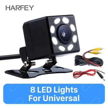 

Harfey Universal Car 8 LED HD Rear View Camera Reverse Parking Backup Monitor Kit CCD CMOS 648*488 Display Plastic pixels wire