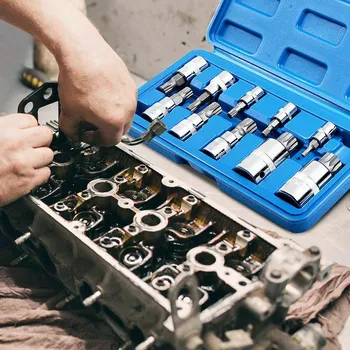 12-corner Sleeve Quick Wrench Twelve Corners Batch-head Star Plum-shaped Batch-mouth Spline Screwdriver 10pcs 
12-corner Sleeve Quick Wrench Twelve Corners Batch-head Star Plum-shaped Batch-mouth Spline Screwdriver 10pcs