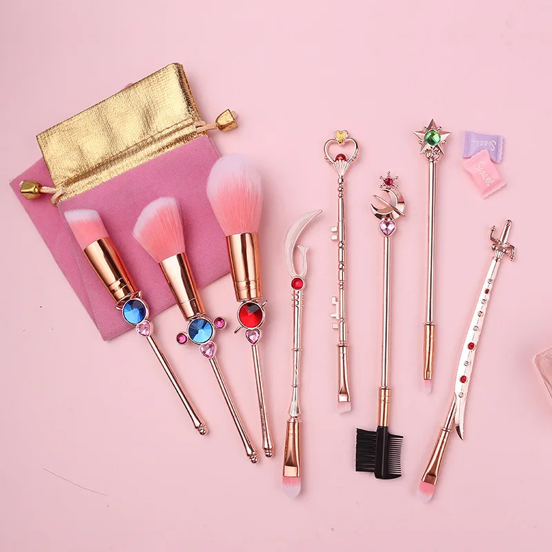 Sailor Moon Makeup Brushes Metal Handle Foundation Powder Blush Smudge Shader Multifunction Brush Beauty Tool
Sailor Moon Makeup Brushes Metal Handle Foundation Powder Blush Smudge Shader Multifunction Brush Beauty Tool
