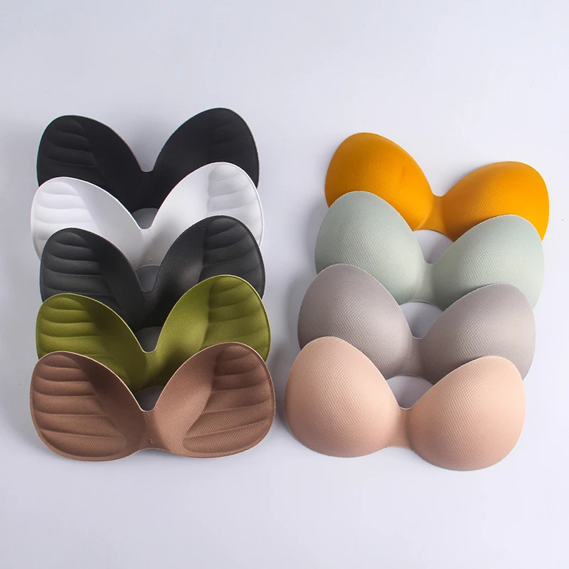 

Free Bra Inserts Chest Pad Swimsuit Padding Inserts Sponge Pads Foam Triangle Chest Cups Breast Women Clothes Accessories