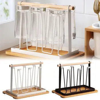 Cup Holder Japanese-style Minimalist Creative Desktop Drain Storage Rack Kitchen Iron Glass Wooden Tray Upside Down Drying Shelf
Cup Holder Japanese-style Minimalist Creative Desktop Drain Storage Rack Kitchen Iron Glass Wooden Tray Upside Down Drying Shelf