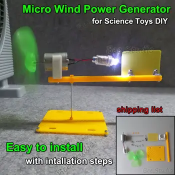 Student Children Science DIY Test Kits Micro Wind Turbines Power Generator Model Mini DC Electric Motor Generator Hobby
Student Children Science DIY Test Kits Micro Wind Turbines Power Generator Model Mini DC Electric Motor Generator Hobby