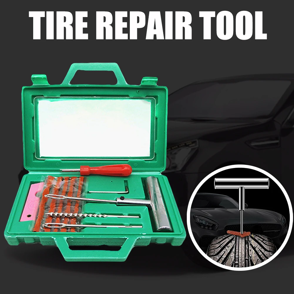 Car Tire Repair Tool Tire Repair Kit Studding Tool Set Auto Bike Puncture Repair Plug Repairing Kit Needle Patch Fix Tools
Car Tire Repair Tool Tire Repair Kit Studding Tool Set Auto Bike Puncture Repair Plug Repairing Kit Needle Patch Fix Tools
