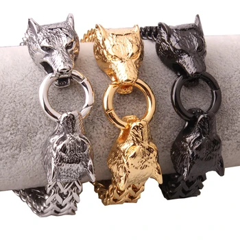 Granny Chic 12mm Rock Viking Wolf Charm Bracelet Men's Stainless Steel 22cm Mesh Chain Gold Wolf Punk Bracelets Biker Jewelry 
Granny Chic 12mm Rock Viking Wolf Charm Bracelet Men's Stainless Steel 22cm Mesh Chain Gold Wolf Punk Bracelets Biker Jewelry