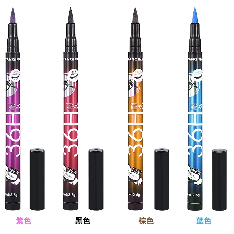 

Beauty Cosmetics YANQINA4 Colors 36H Eyeliner Pencil Waterproof Pen Precision Long-lasting Liquid Eye Liner Smooth Make Up Tools