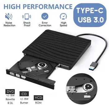 External DVD Drive Optical Drive USB 3.0 Type-C/USB High Speed CD ROM Player CD-RW Burner Writer Reader Recorder for Laptop PC
External DVD Drive Optical Drive USB 3.0 Type-C/USB High Speed CD ROM Player CD-RW Burner Writer Reader Recorder for Laptop PC